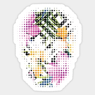 Tropical Skull Dots Sticker